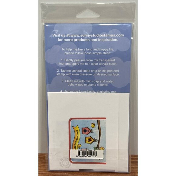 Sunny Studio A Bird's Life SSCL- 160 Clear Stamp set Birdhouse Theme Nest - Picture 2 of 3